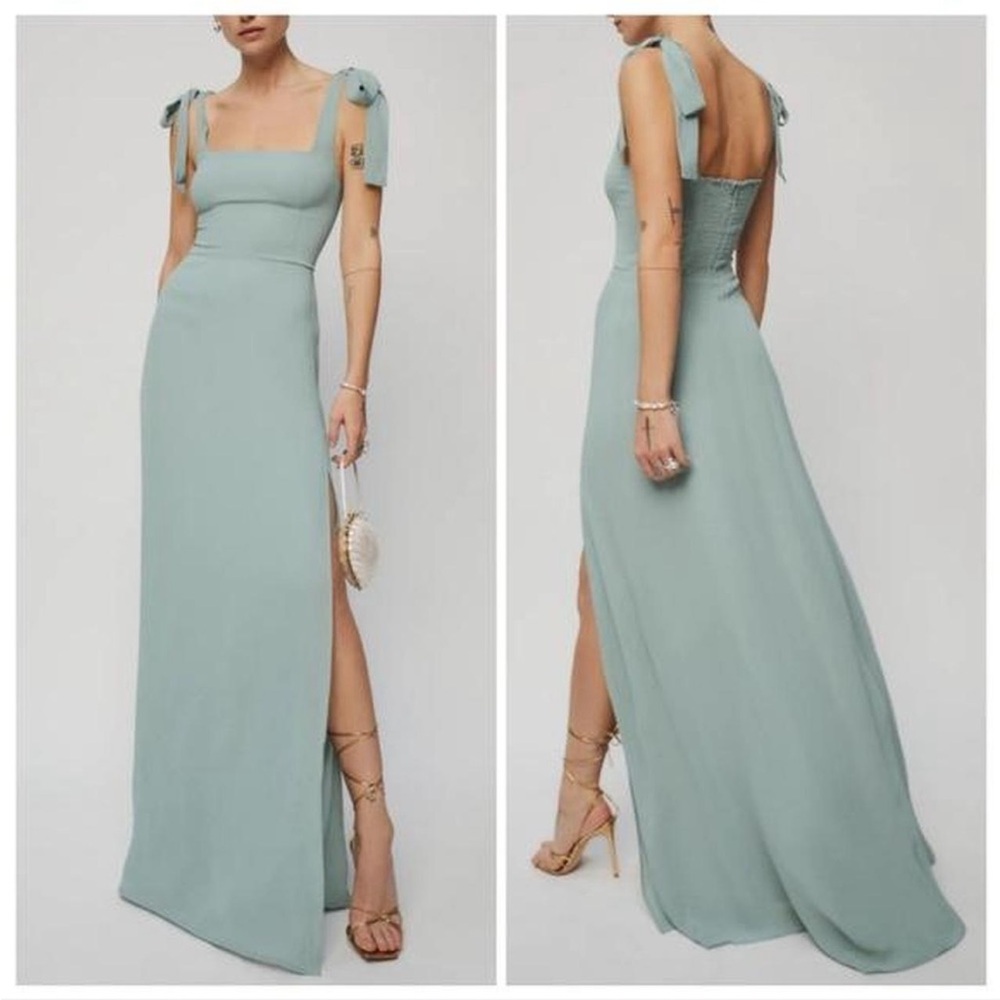 Reformation Celadon Green Westerly Dress